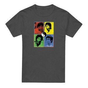 Bruce Lee Unisex Adult Enter Color Block T-Shirt / Charcoal